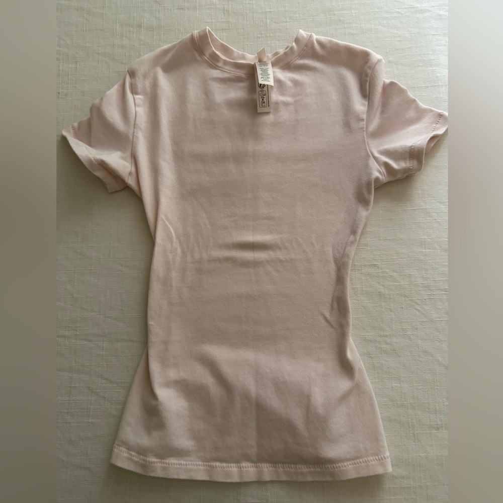 Skims Light Pink Short Sleeve T-Shirt